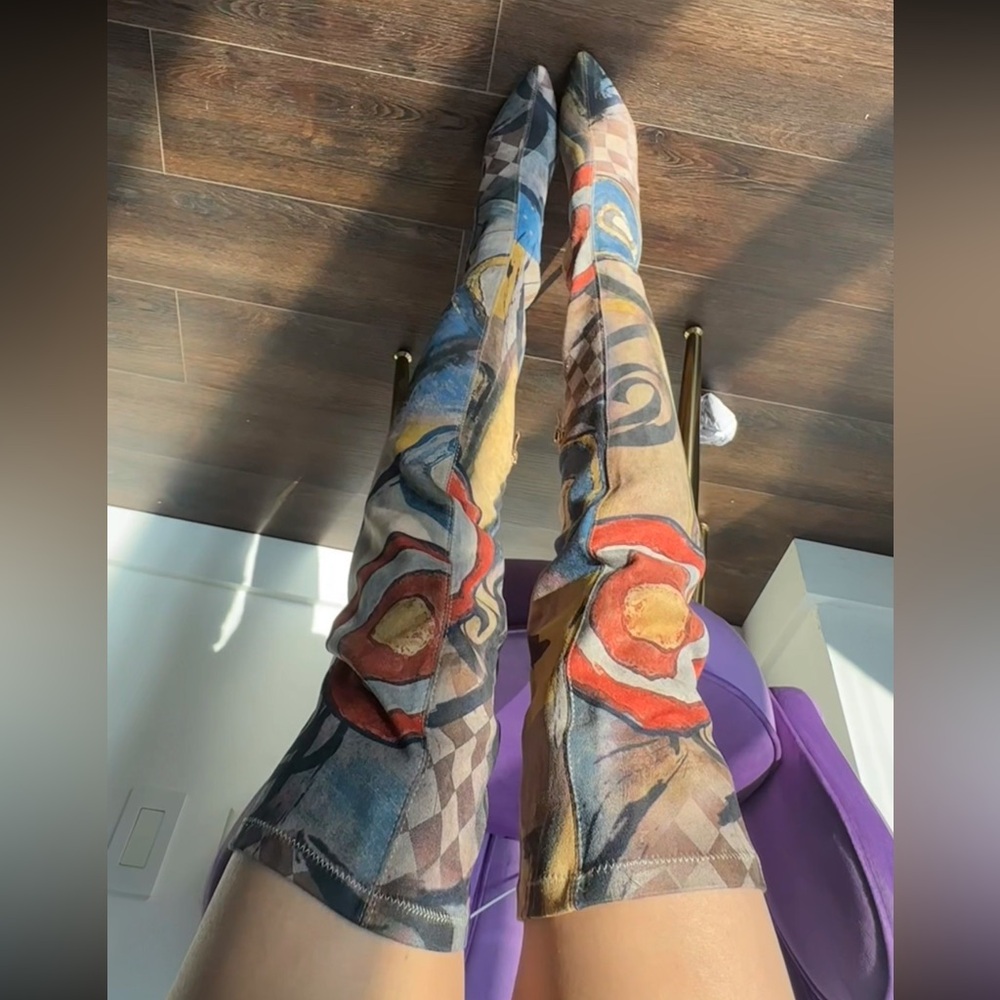 Vivianly over knee high heeled boots